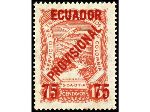 * ECUADOR. Yv. Av. 1A/6 sin 2A. SERIE de 6 valores. RAROS. L