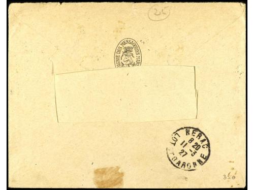 ✉ ZANZIBAR. 1927. ZANZÍBAR a FRANCIA. Carta certificada, pre