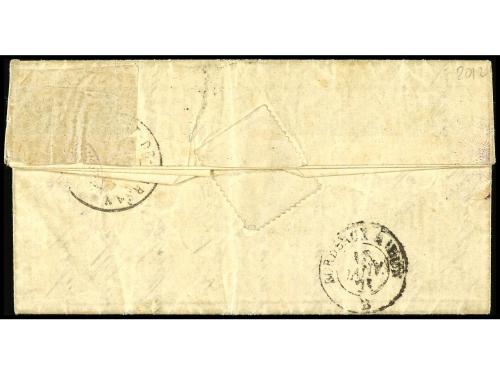 ✉ FRANCIA. Yv. 37. 1871 (5 enero). PARÍS a MONT DE MARSAN. 2