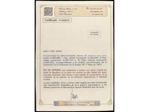 ** ESPAÑA. Ed. 266. 10 pts. naranja. PIEZA DE LUJO. Fotocopi