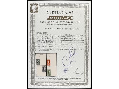 ** ESPAÑA. Ed. 1075/82. CENTENARIO. Serie completa. 8 valore