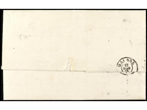 ✉ ESPAÑA. Ed. 154F, 164. 1875. BARCELONA a MÁLAGA. 10 cts. a