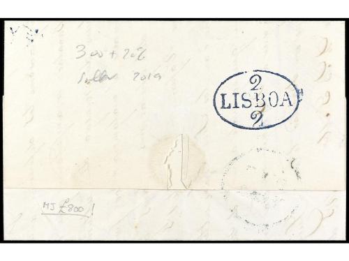 ✉ ESPAÑA: PREFILATELIA. 1839 (30 enero). VIGO a LISBOA. Marc