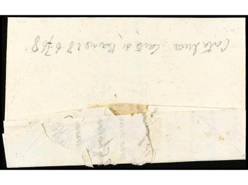 ✉ ESPAÑA: PREFILATELIA. 1761 (13 junio). BARCELONA a VERGES.