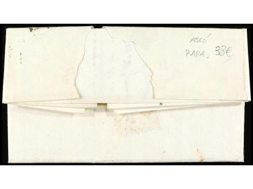 ✉ ESPAÑA: PREFILATELIA. 1781 (23 julio). ASCÓ a CALAF. Marca