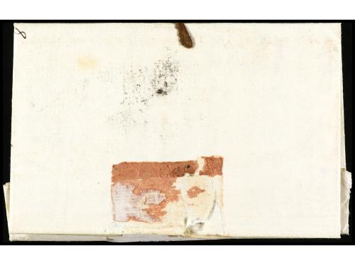 ✉ ESPAÑA: PREFILATELIA. 1767. BERGA a MARSELLA. Marca +/CATA