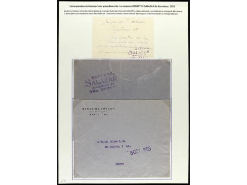 ✉ ESPAÑA: PREFILATELIA. 1849-1910. MENSAJERÍAS PRIVADAS (Cos