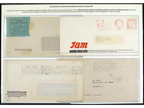 ✉ ESPAÑA: PREFILATELIA. 1849-1910. MENSAJERÍAS PRIVADAS (Cos