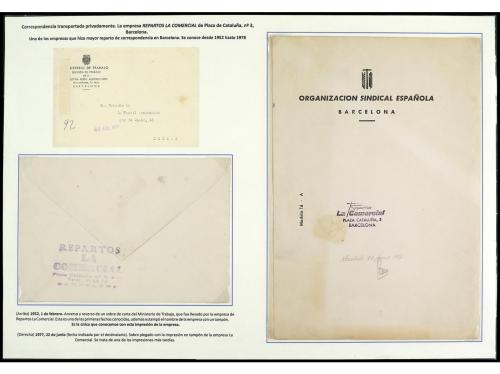 ✉ ESPAÑA: PREFILATELIA. 1849-1910. MENSAJERÍAS PRIVADAS (Cos