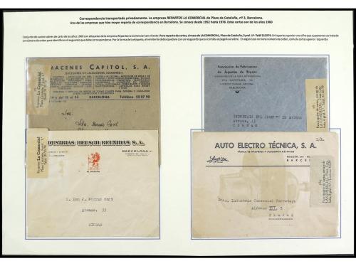 ✉ ESPAÑA: PREFILATELIA. 1849-1910. MENSAJERÍAS PRIVADAS (Cos