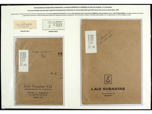 ✉ ESPAÑA: PREFILATELIA. 1849-1910. MENSAJERÍAS PRIVADAS (Cos