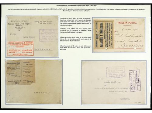 ✉ ESPAÑA: PREFILATELIA. 1849-1910. MENSAJERÍAS PRIVADAS (Cos