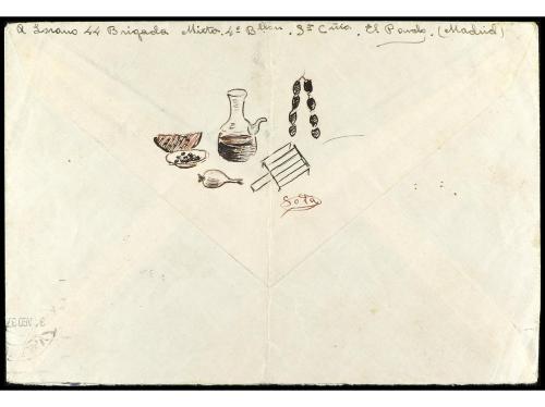 ✉ ESPAÑA GUERRA CIVIL. 1937. Carta circulada desde el frente