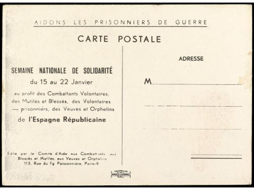 ✉ ESPAÑA GUERRA CIVIL. Tarjeta Postal francesa "AIDONS LES P