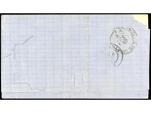 ✉ FRANCIA. 1869. ALGIERS. Letter from ALGER to ROMA with "Na