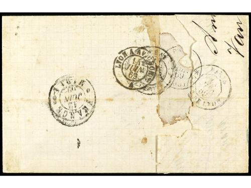 ✉ BELGICA. 1869. ORAN. Letter from ANVERS to ORAN franked to