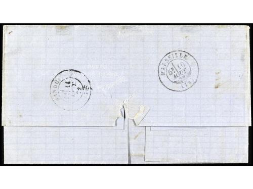 ✉ FRANCIA. 1872. ORAN. Letter from ORAN to BANDOL (France) o