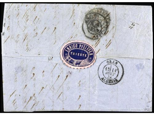 ✉ AUSTRIA. 1874. ORAN. Letter from TRIEST to ORAN paid the 2