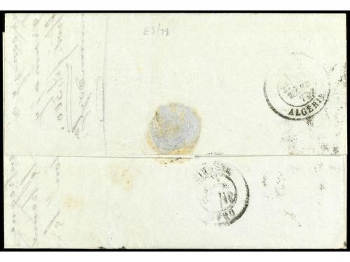 ✉ ESPAÑA. 1877. ORAN. Letter from ALICANTE to ALGIERS, frank