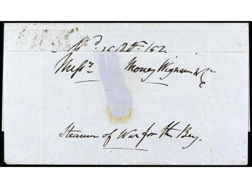 ✉ GRAN BRETAÑA. 1852. TUNIS. Letter from LONDON to TUNIS pai