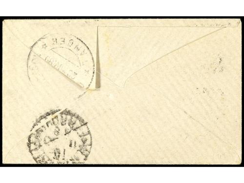 ✉ ITALIA. 1880. TANGIER. BRISTISH and ITALIAN PACKETS. Lette