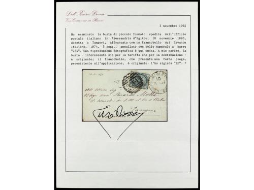 ✉ ITALIA. 1880. TANGIER. BRISTISH and ITALIAN PACKETS. Lette