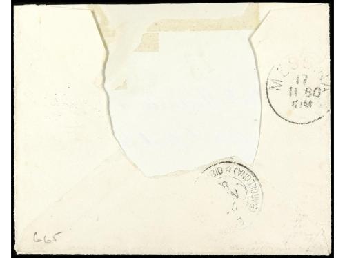 ✉ ITALIA. 1880. TANGIER. BRITISH and ITALIAN PACKETS. Letter