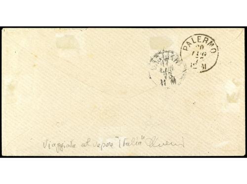 ✉ ITALIA. 1873. TUNIS. Letter from TUNIS to PALERMO. It was 