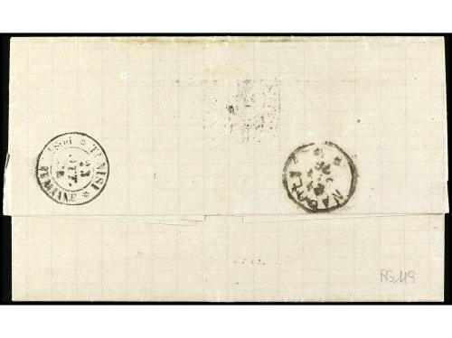 ✉ ITALIA. 1876. TUNIS. Letter from CASTELLAMMARE DI STABIA t