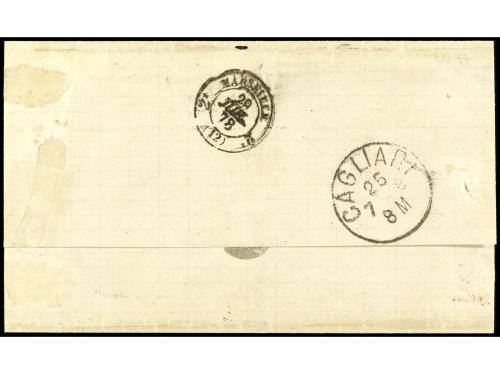 ✉ ITALIA. 1878. TUNIS. Letter form TUNISI to MARSEILLE frank