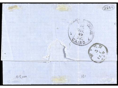 ✉ SUIZA. 1864. ALEXANDRIA. Letter from BURGLEN (Switzerland)