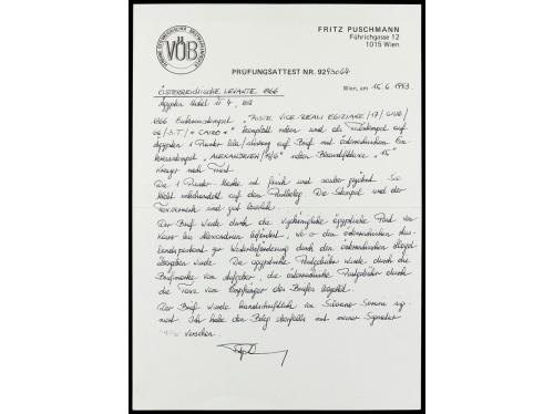 ✉ AUSTRIA. 1866. ALEXANDRIA. Letter from CAIRO to TRIEST pay