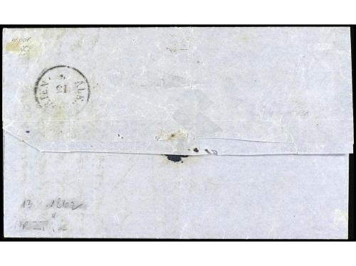 ✉ AUSTRIA. 1864. ALEXANDRIA. Unpaid letter from TRIEST to AL