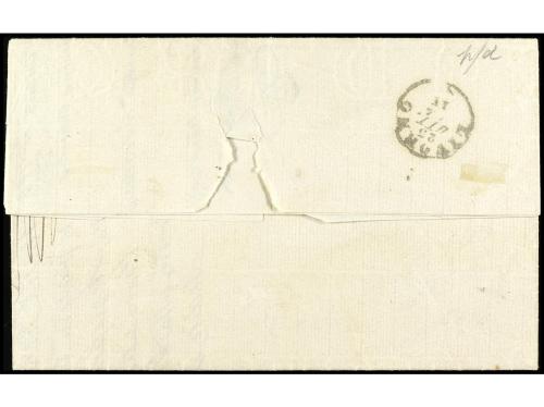 ✉ ITALIA. 1864. ALEXANDRIA. COMPAGNIE CH. BAZIN ET LEON GAY.