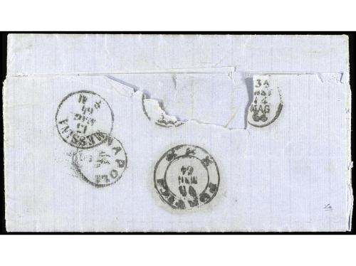 ✉ ITALIA. 1864. ALEXANDRIA. MESSAGERIES IMPÉRIALES. Letter f