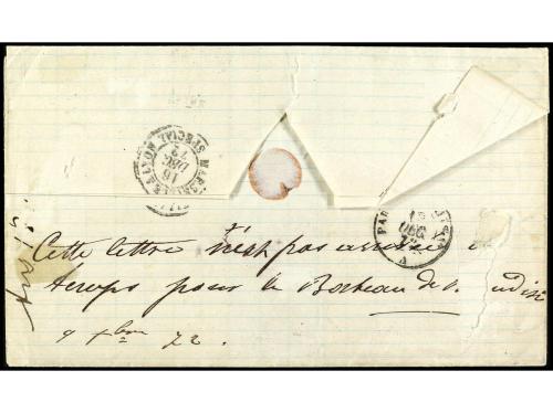 ✉ FRANCIA. 1872. ALEXANDRIA. MESSAGGERIES IMPÉRIALES. Letter