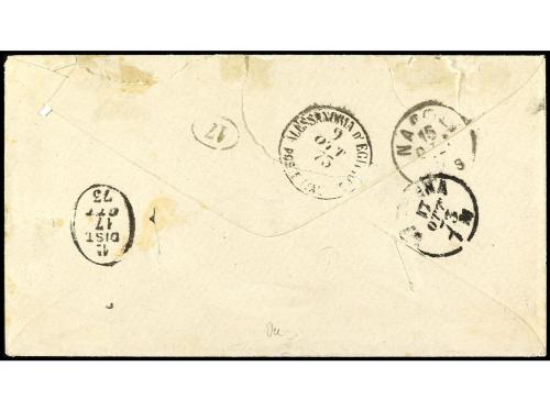 ✉ FRANCIA. 1873. ALEXANDRIA. SYRIE LINE. FRENCH AND ITALIAN 