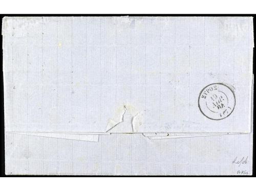 ✉ GRECIA. 1864. ALEXANDRIA. SYRIA LINE. Letter from ALEXANDR