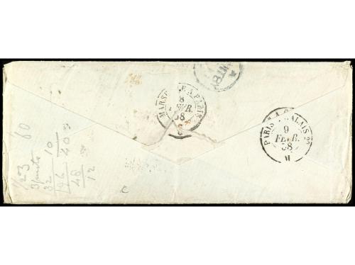 ✉ FRANCIA. 1858. ALGIERS. Letter from ALGIERS to WHISBY (Gre