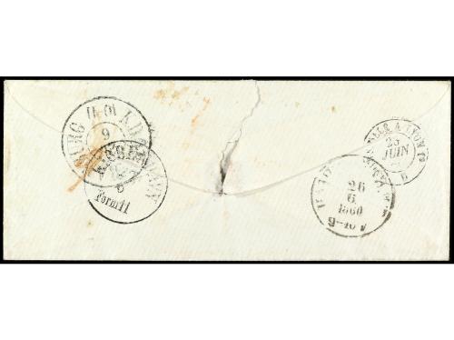 ✉ DINAMARCA. 1860. ALGER/BONE. Unpaid letter from SIDI BEL A