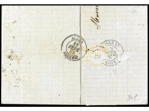 ✉ ALEMANIA. 1868. ALGIERS. Letter from MANHEIM (Baden-German