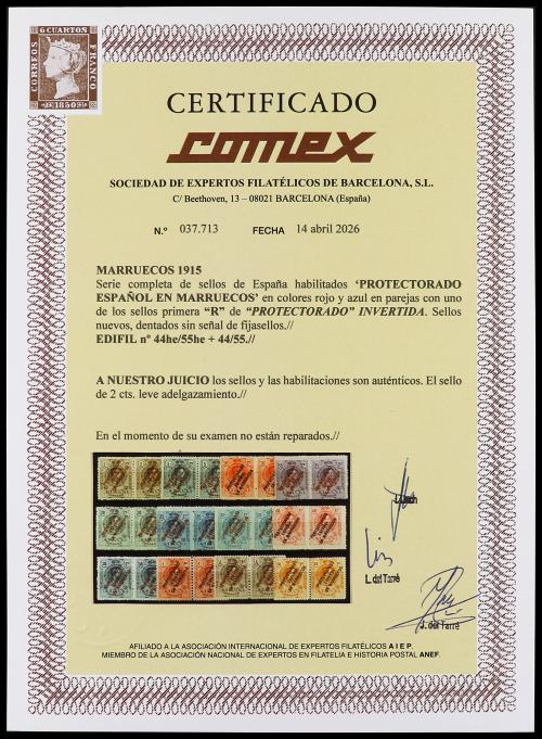 **/* COLONIAS ESPAÑOLAS: MARRUECOS. Ed. 44he/55he + 44/55. 