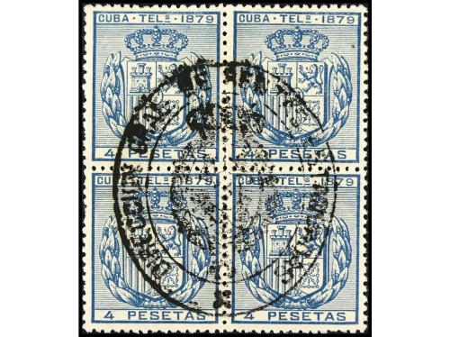 ** COLONIAS ESPAÑOLAS: CUBA. Ed. T NE 1/2 (4). TELÉGRAFOS. N