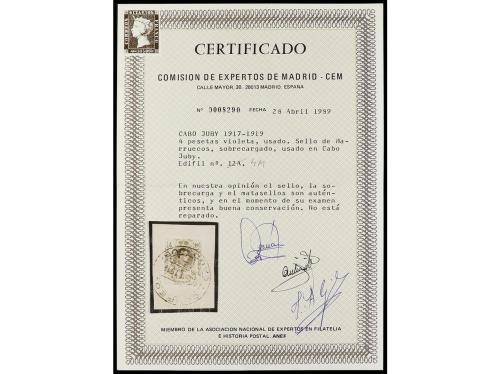 ° Δ COLONIAS ESPAÑOLAS: CABO JUBY. Ed. 4B/4N. SELLOS DE MARR