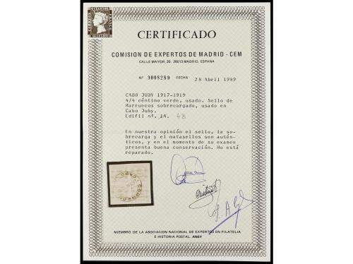 ° Δ COLONIAS ESPAÑOLAS: CABO JUBY. Ed. 4B/4N. SELLOS DE MARR