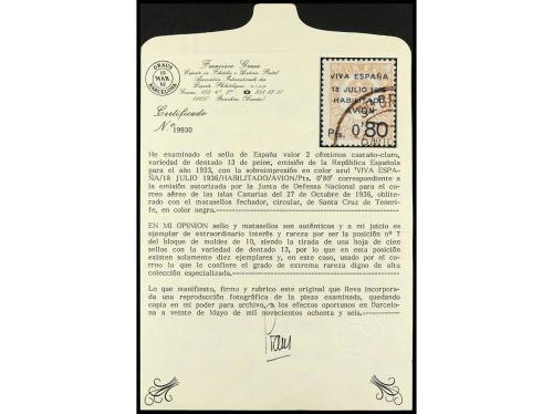 * ESPAÑA: CANARIAS. Ed. 2 d, ° 2d. 80 c. s. 2 c. castaño, de