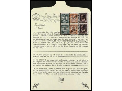 * ESPAÑA: CANARIAS. Ed. 4/6hvhi. SERIE COMPLETA. 3 valores, 