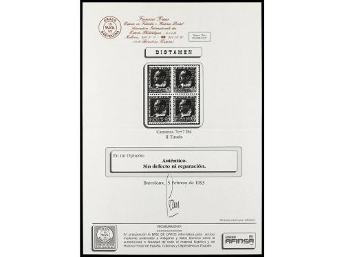 ** ESPAÑA: CANARIAS. Ed. 7hvhi. 1,25 pts. s. 5 c. Bloque de 