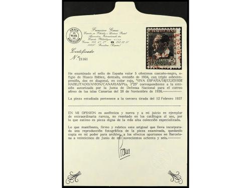 * ESPAÑA: CANARIAS. Ed. 7hhx var. 1,25 pts. s. 5 c., varieda