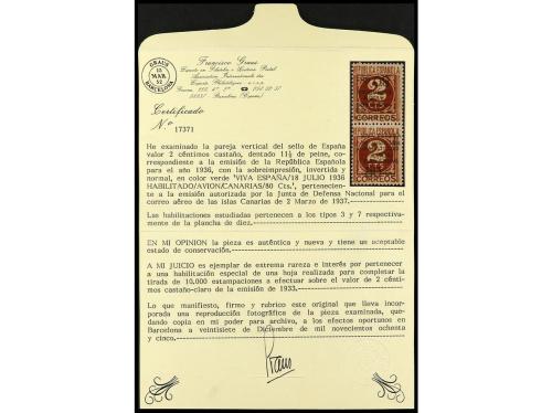 **/* ESPAÑA: CANARIAS. Ed. 9Ahev. 80 c. s. 2 c. pareja verti